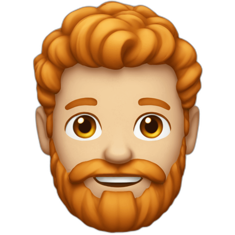 a ginger man with beard emoji