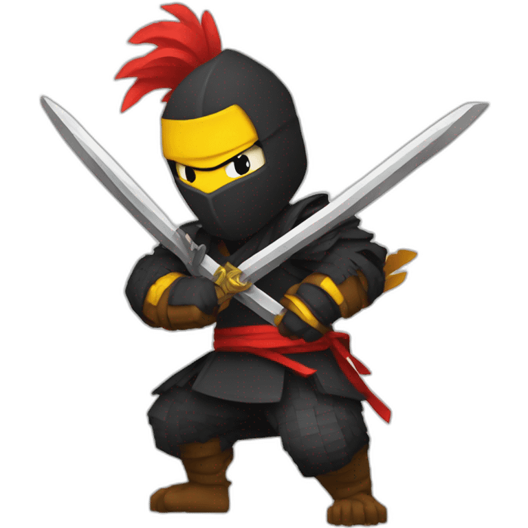 pixel-art chicken ninja-assassin emoji