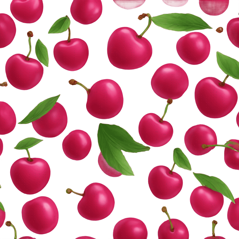 Pink cherries emoji