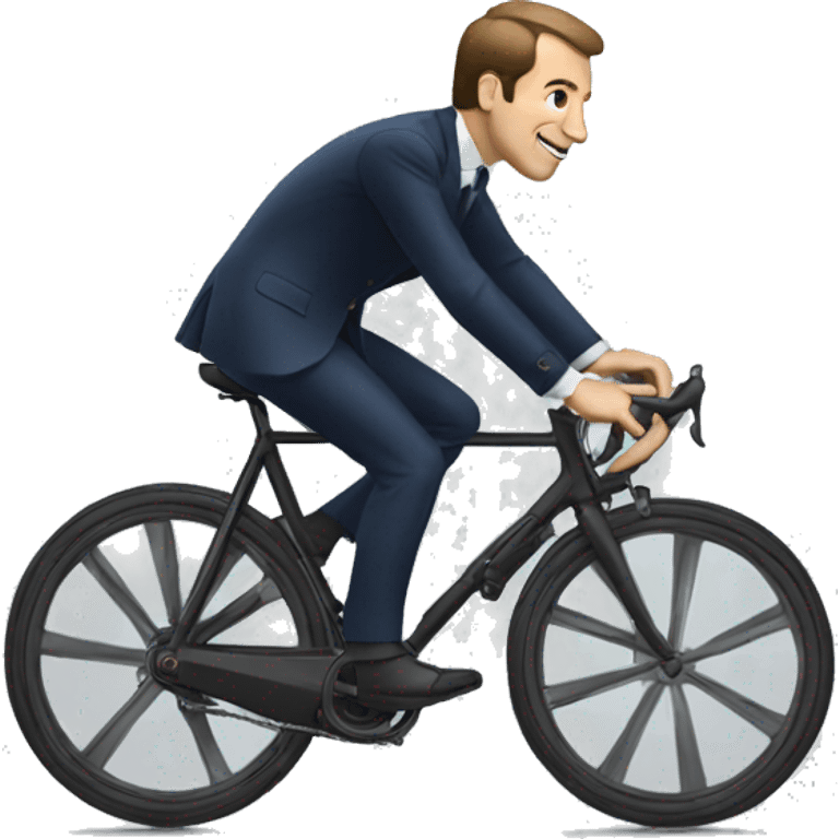 Macron sur le velo emoji