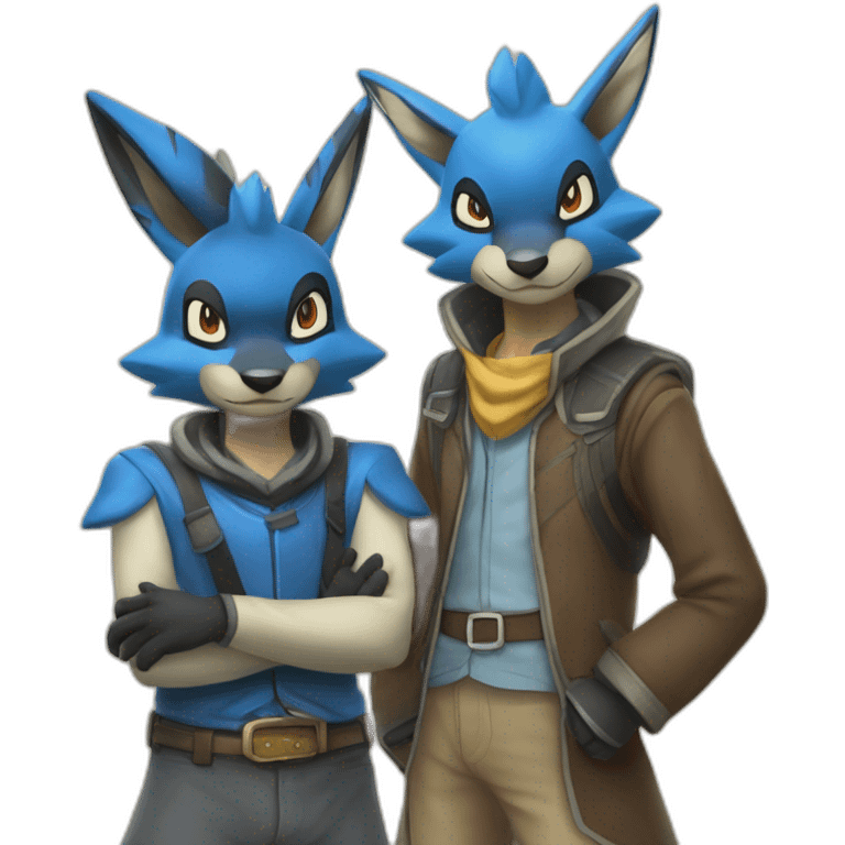 Lucario et michou emoji