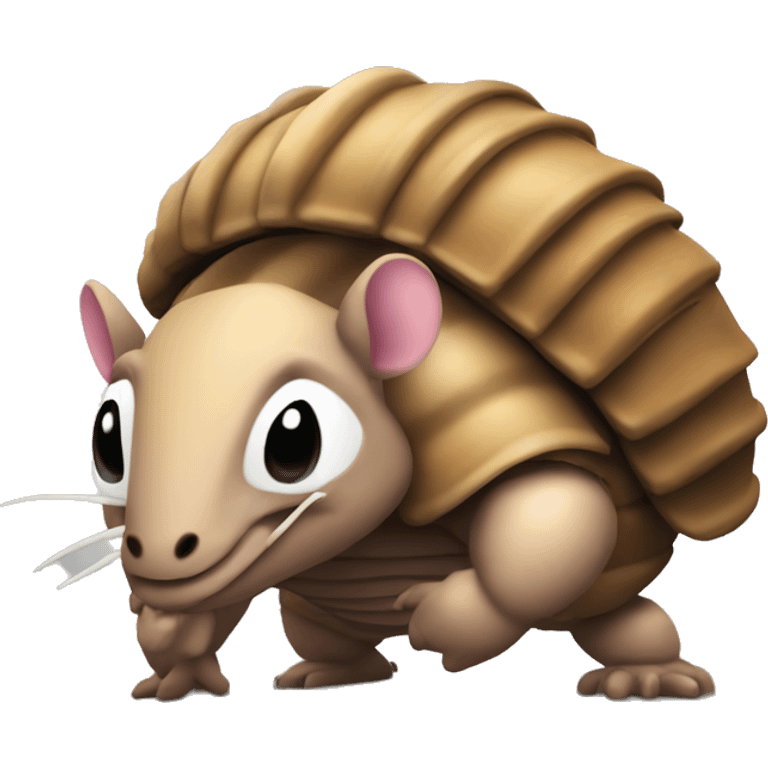 Armadillo with muscles emoji