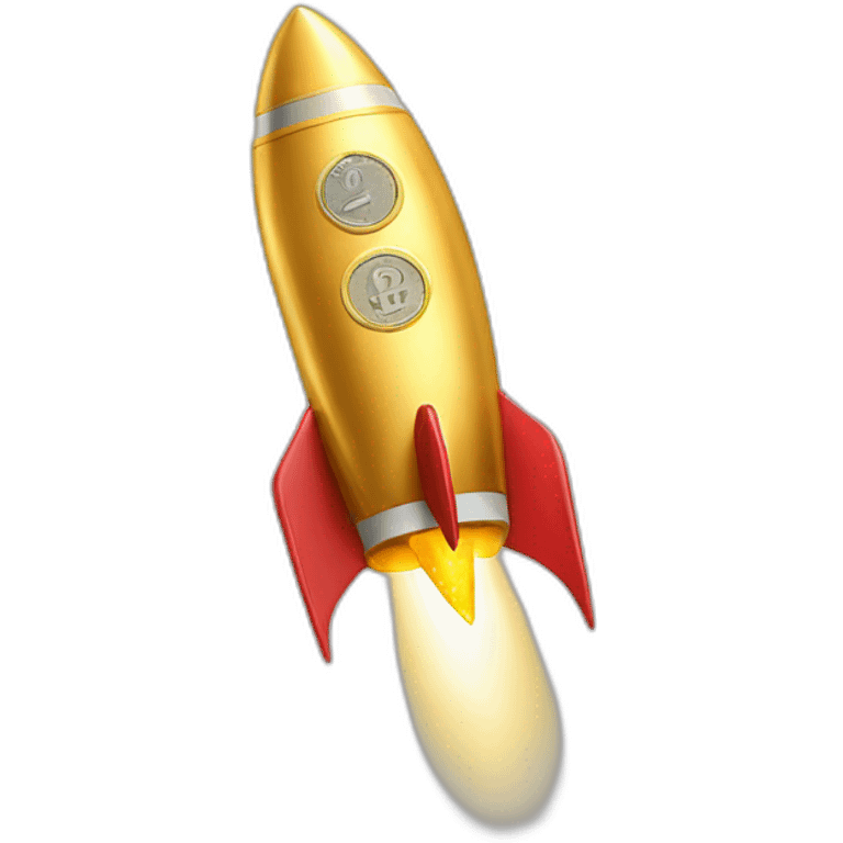 gold coin rocket emoji