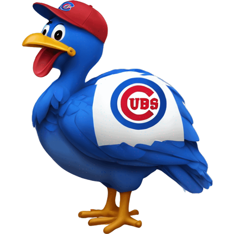 Turkey wearing Chicago cubs baseball hat emoji