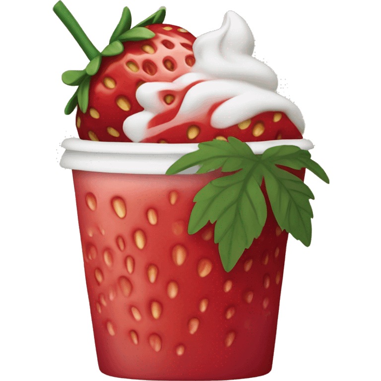 Starbucks strawberry  emoji