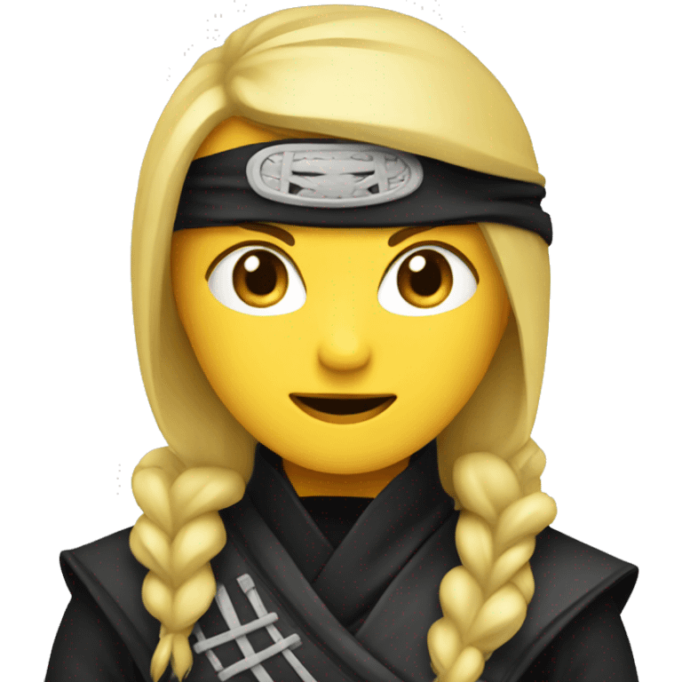 Blonde woman in ninja costume  emoji