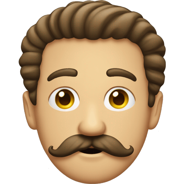 Man big handlebar moustache  funny emoji