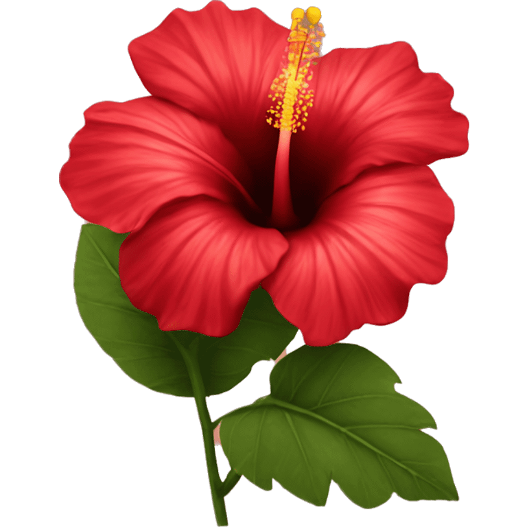 Red hibiscus flower emoji