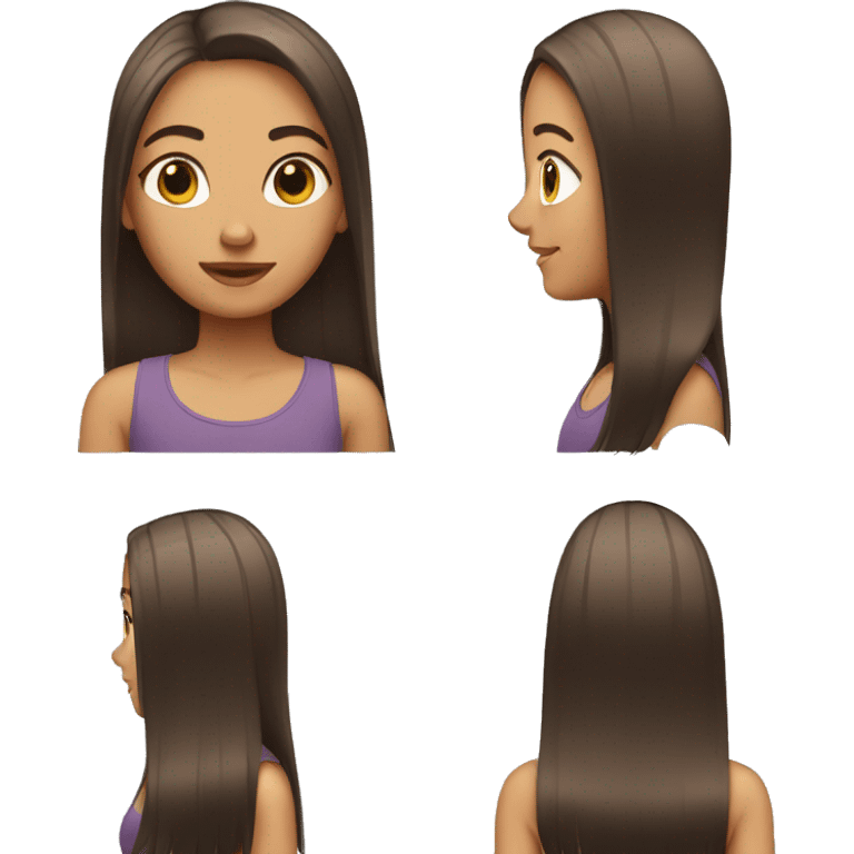 A straight hair girl emoji