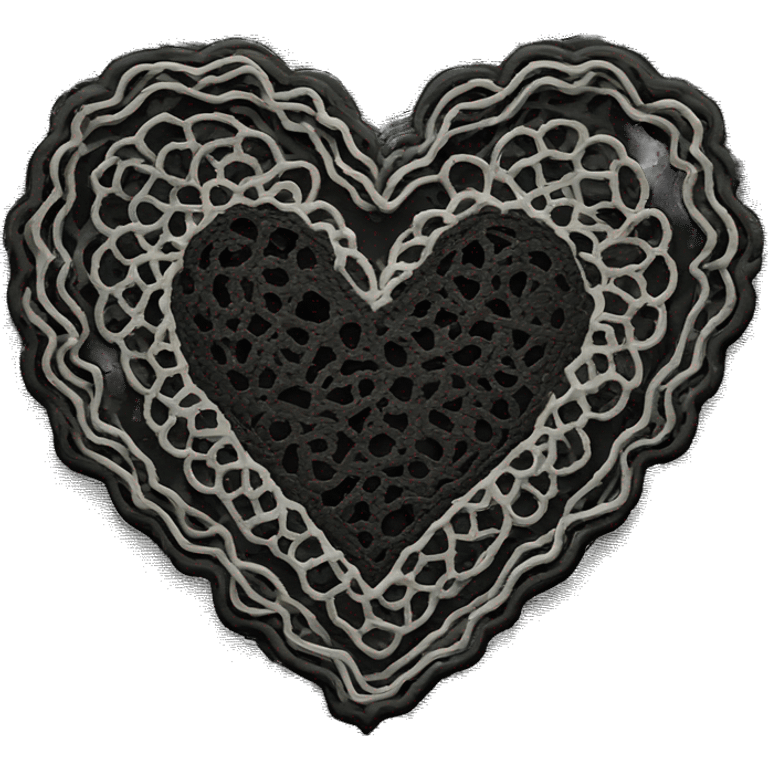 Black lace heart emoji