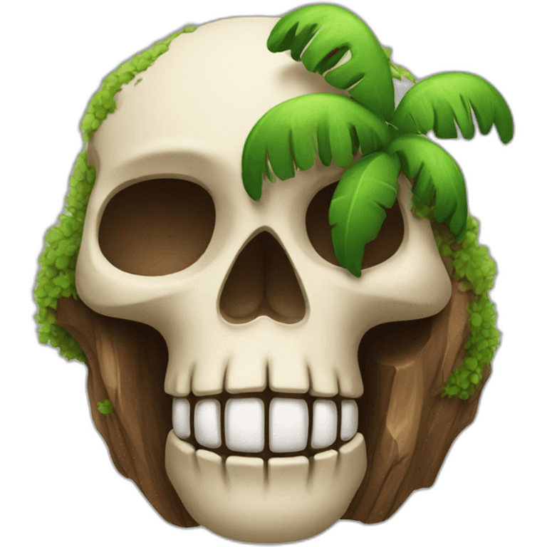 Islands in the form of a skull emoji