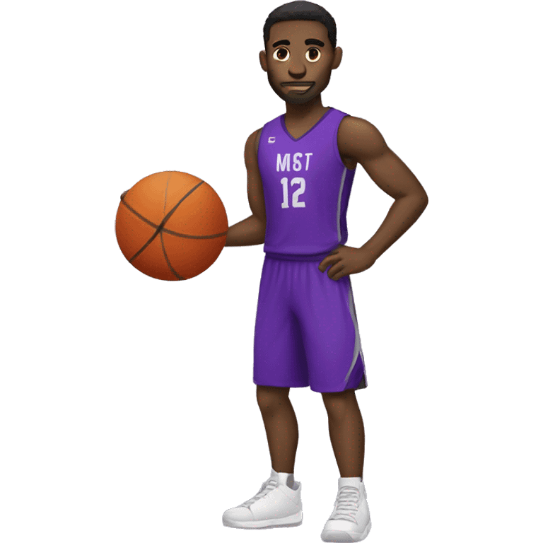 Basketball player with purple fit  emoji