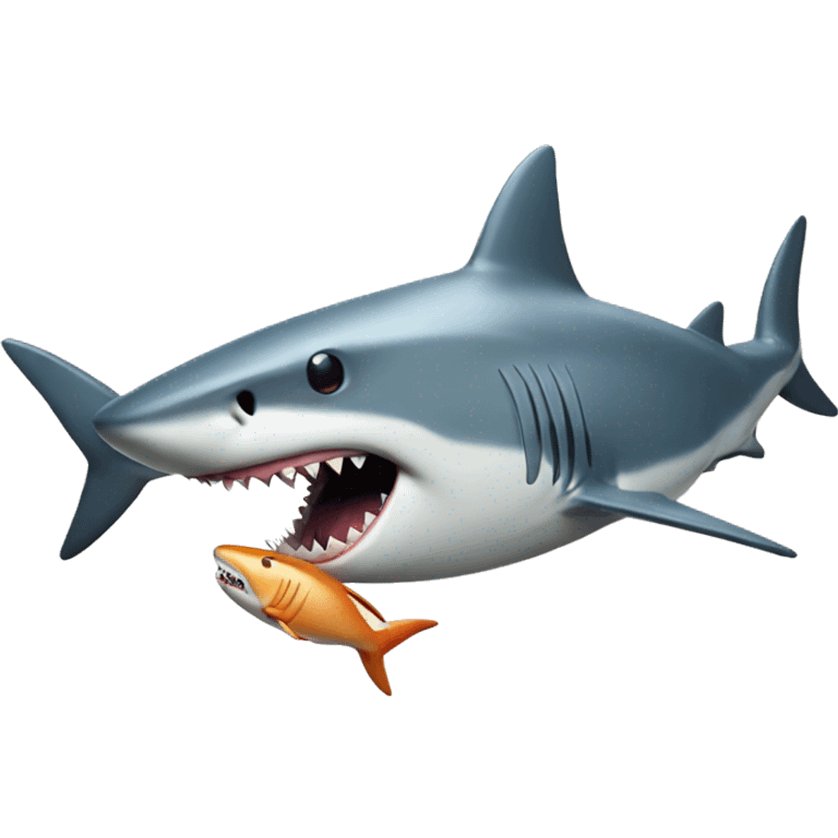 shark eating a fish emoji