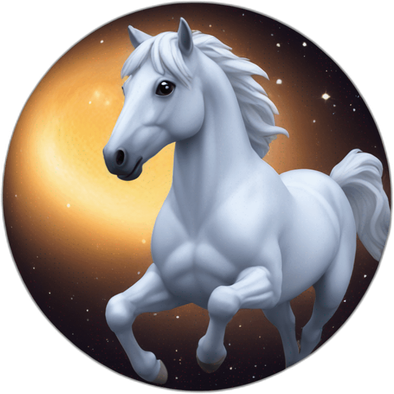 photorealistic space horse emoji