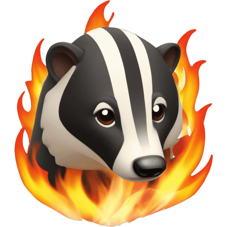 badger on flames emoji