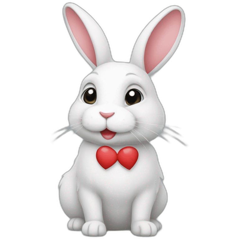 Lapin avec coeur emoji