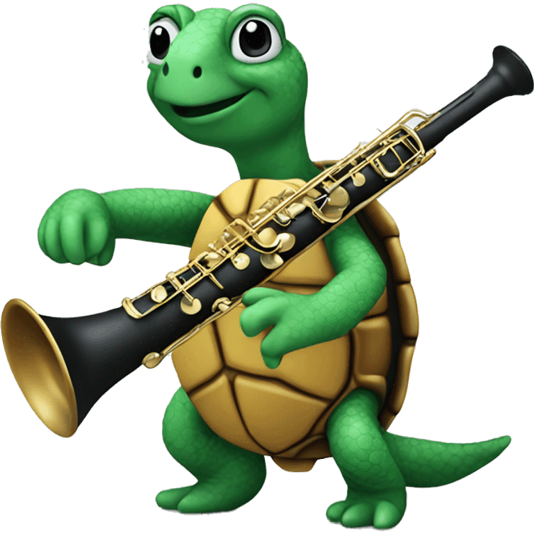 turtle playing the clarinet emoji