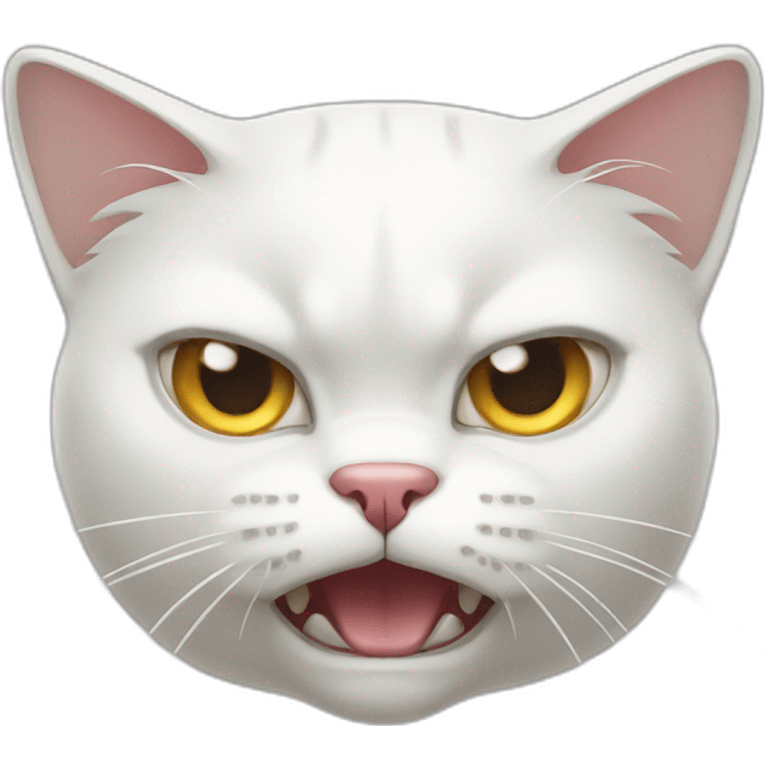 white cat angry emoji