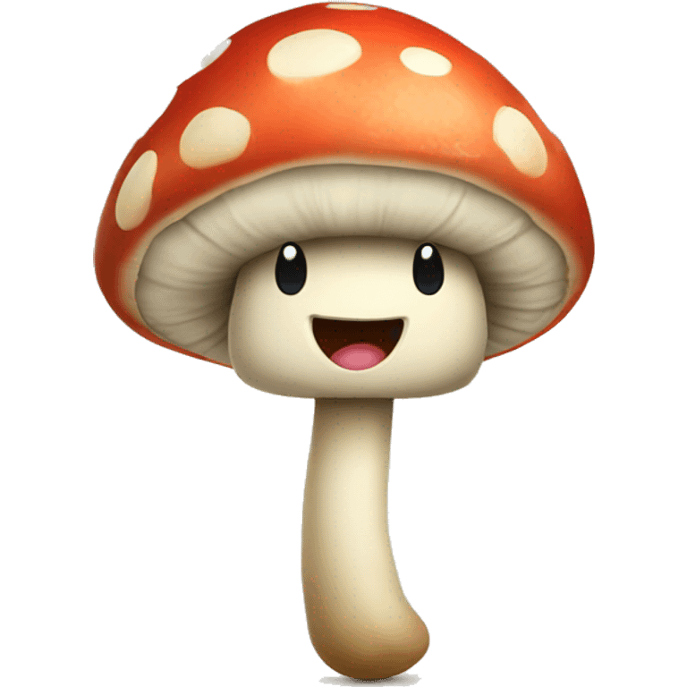 Happy mushroom sing  emoji