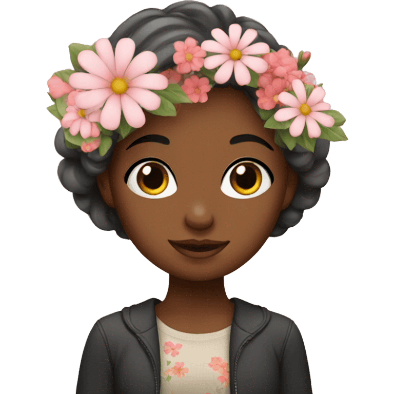 Girl with flowers emoji