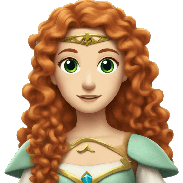 a white girl with long red curly hair and freckles, cosplaying Princess Zelda posing and smiling emoji