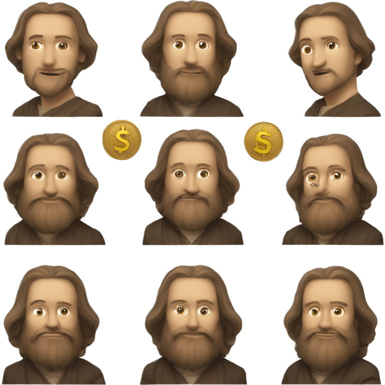 leonardo da vinci trading cryptocurrency graph  emoji