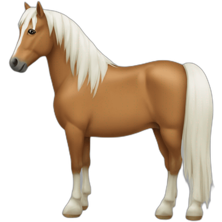 Cheval mange de l'herbe emoji