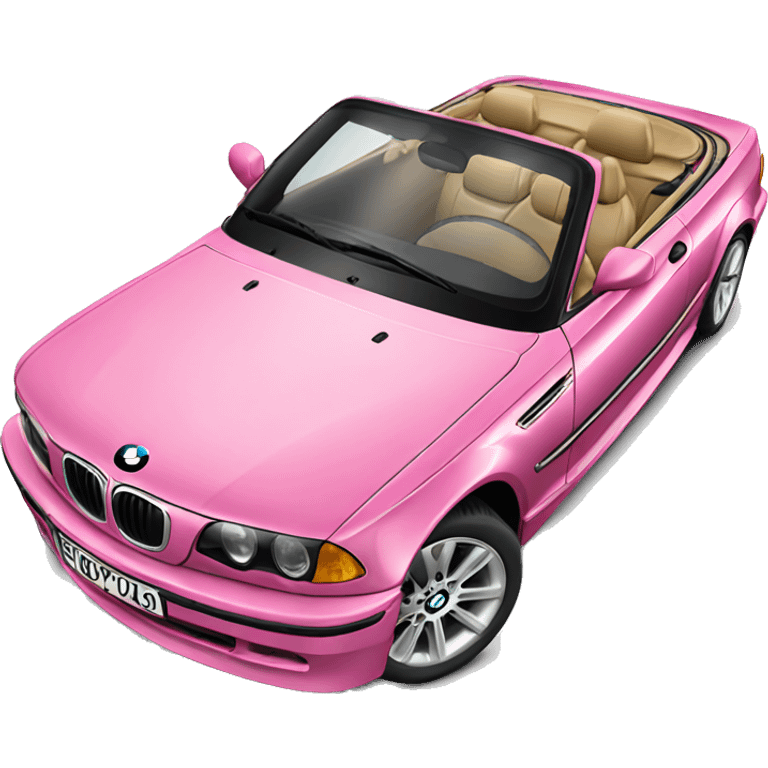 pink convertible 128i bmw emoji