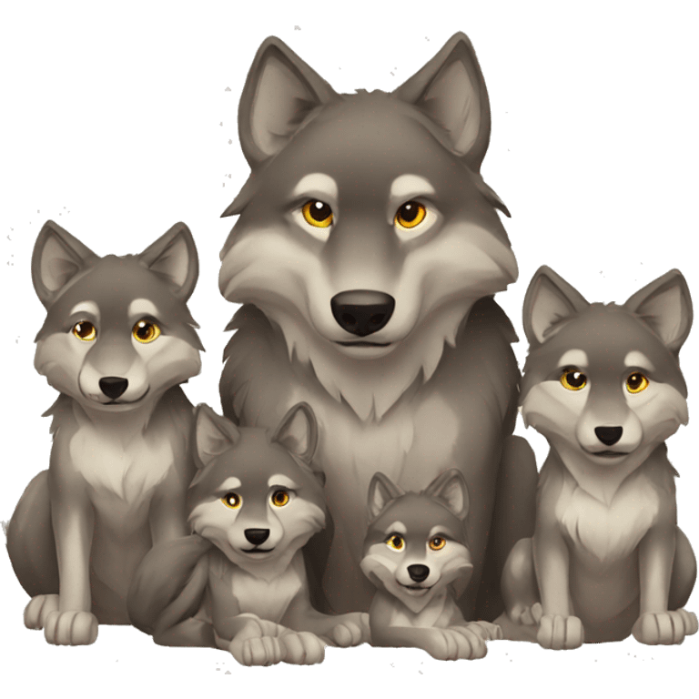 wolf family emoji