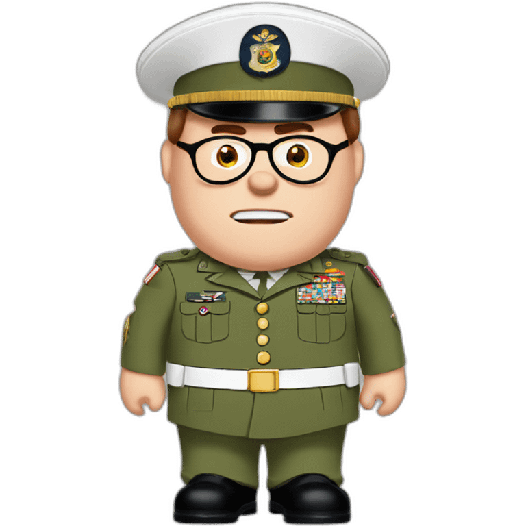 family guy peter griffin in army uniform emoji