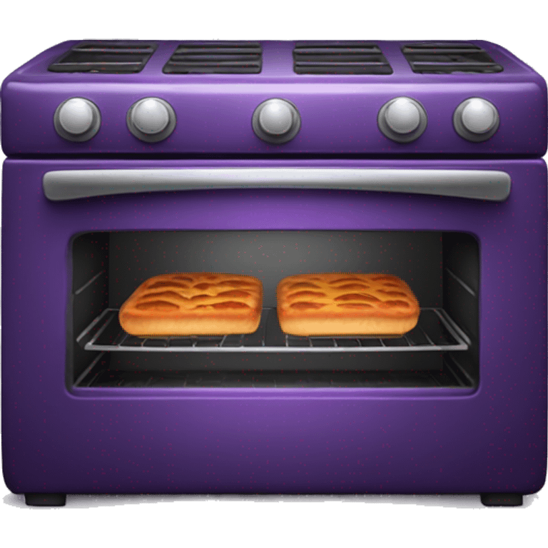 Realistic dark purple oven isolated  emoji