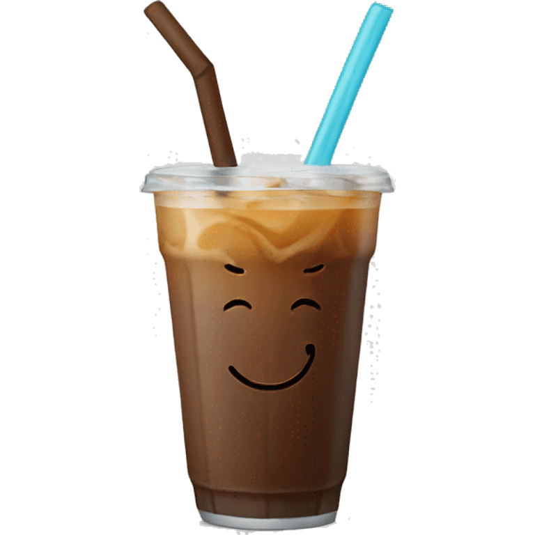 iced coffee with straw emoji