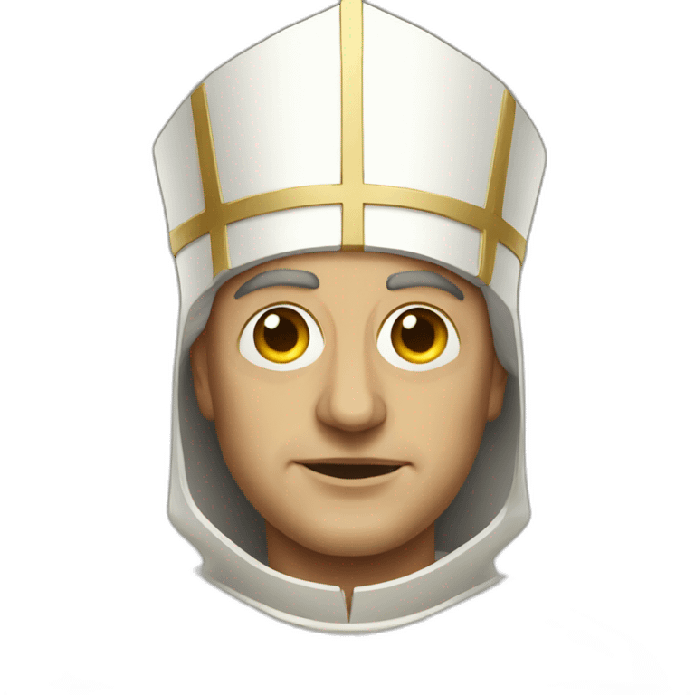 medieval white pope emoji