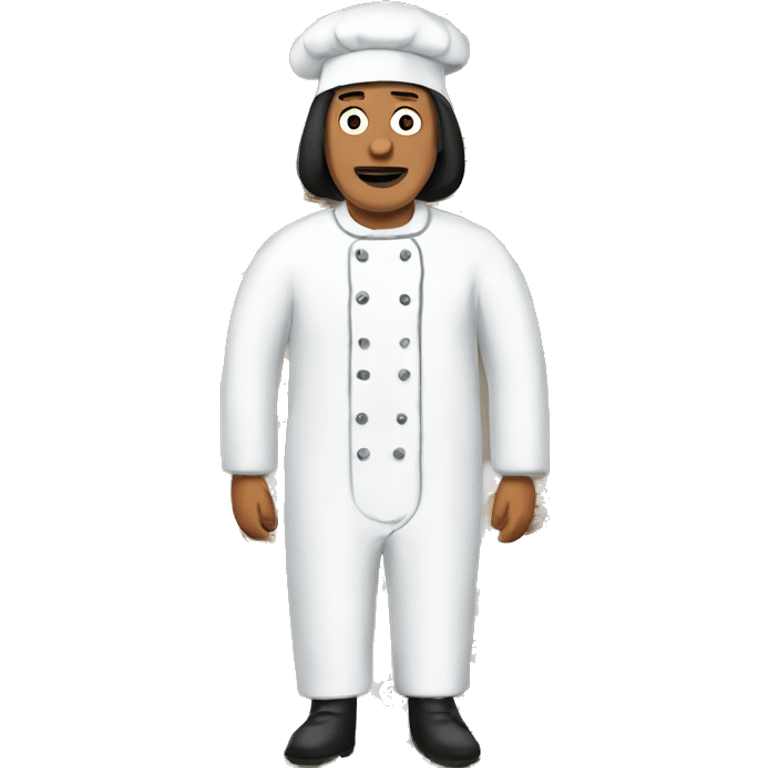 Gene from bobs burgers wearing the burger suit emoji