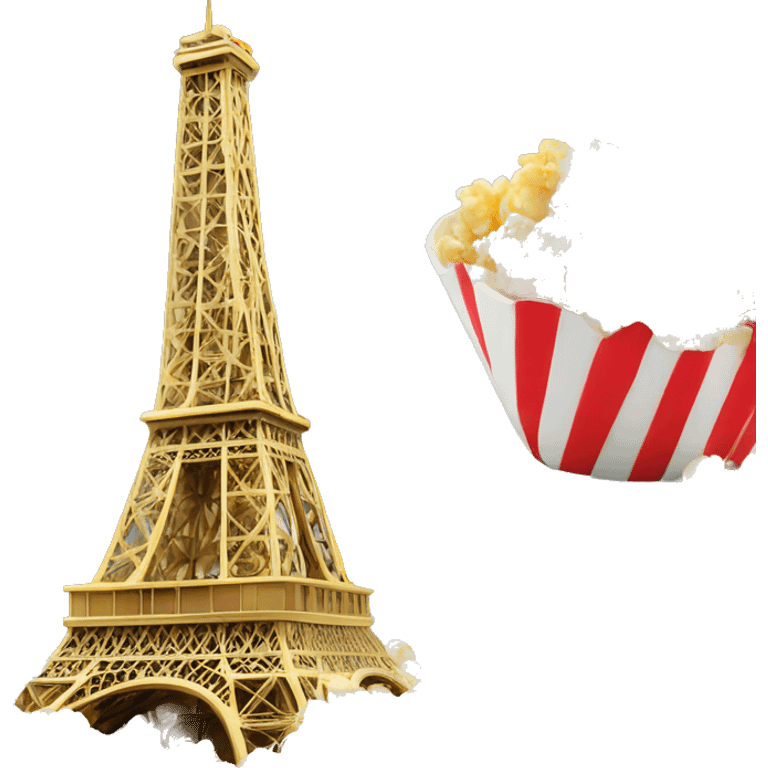 Tour Eiffel en pop corn emoji