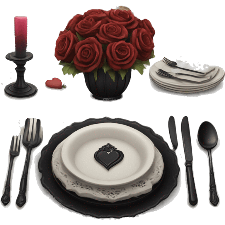 Romantic Gothic table setting  emoji