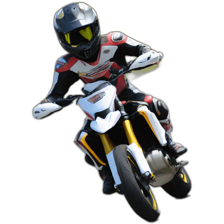 Supermoto whellie emoji