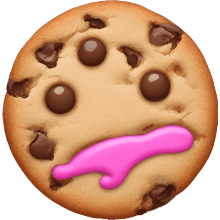 A cookie pink emoji