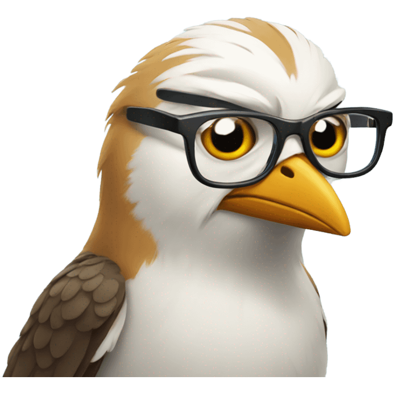 bird wearing glasses  emoji