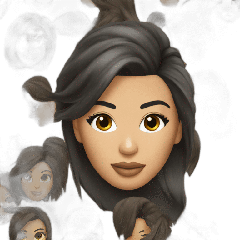 Kim kardashian with hair emoji