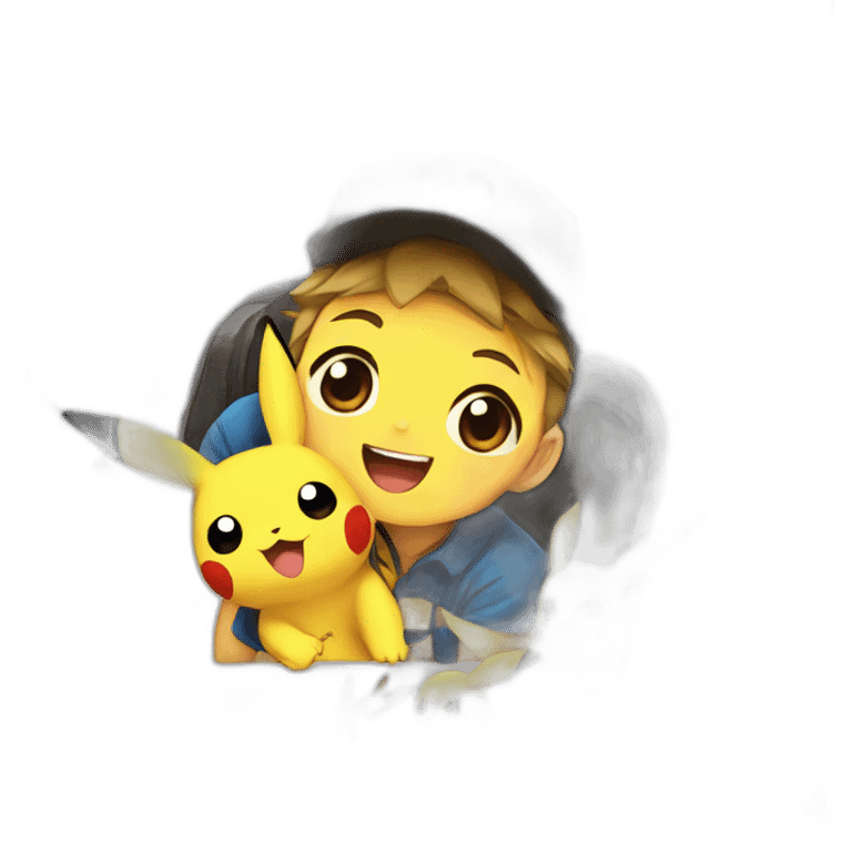 Pikachu and Ash emoji