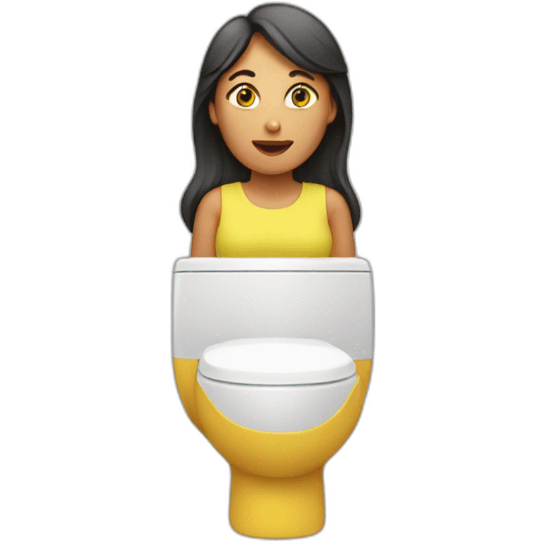 Mujer en wc emoji