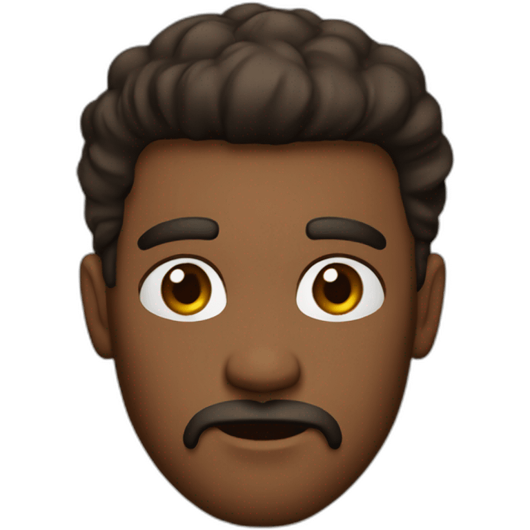 bomb brown eyes face with goatee emoji