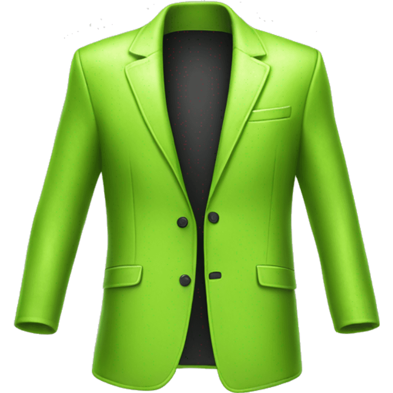 Realistic isolated lime green fashion jacket.  emoji