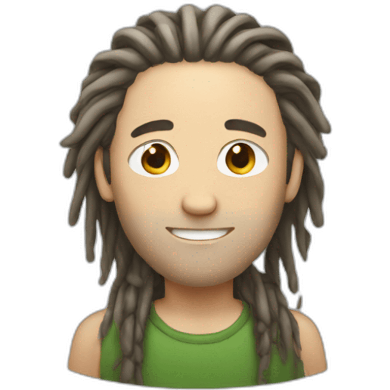 white guy with dreadlocks emoji