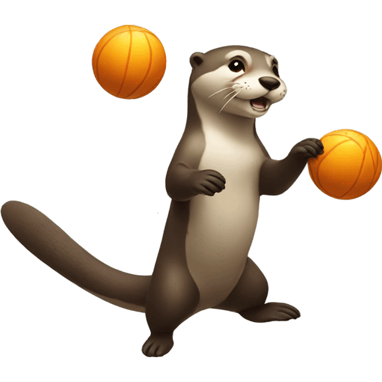 Otter juggling emoji