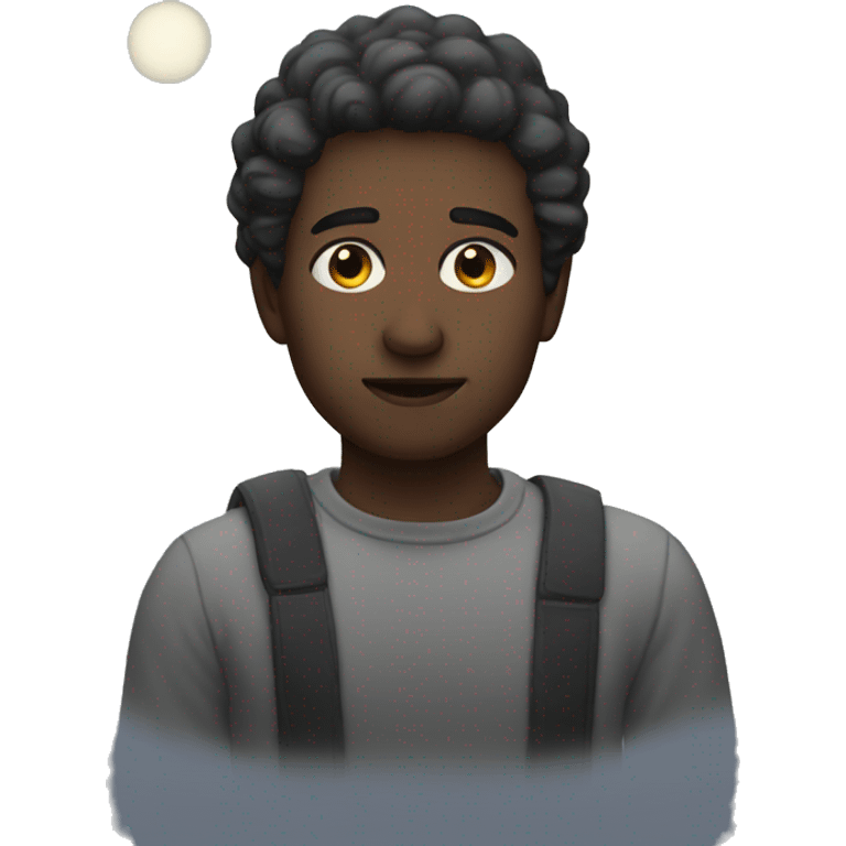 moonlit portrait of a lone male emoji