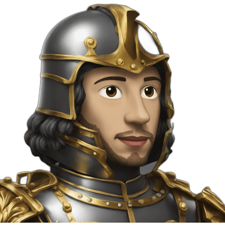 Louis XIII in armor  emoji