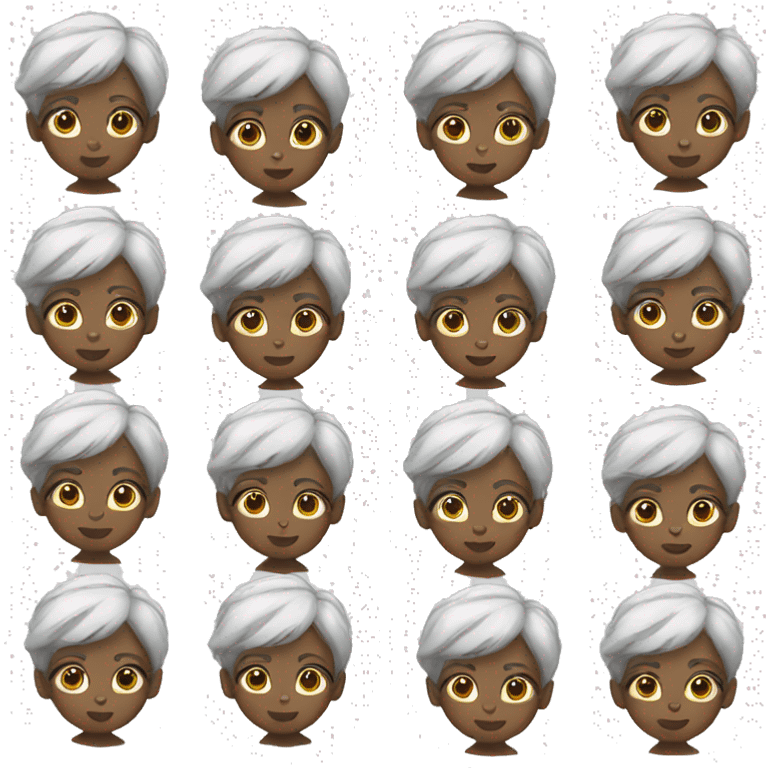 Black girl with white hair  emoji