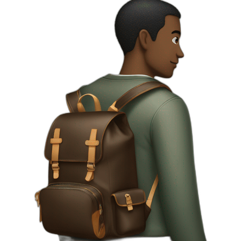 guy with backpack louis vuiton emoji